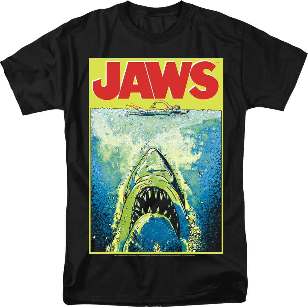 Neon Poster Jaws T-Shirt