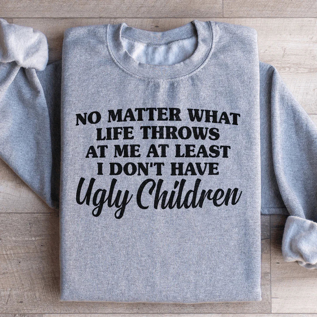 Cheeky Mom Humor Graphic Fleece Pullover – "At Least I product image 2