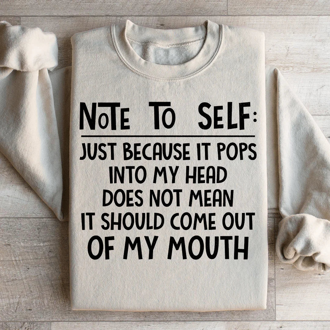 Note To Self Sweatshirt product image 2