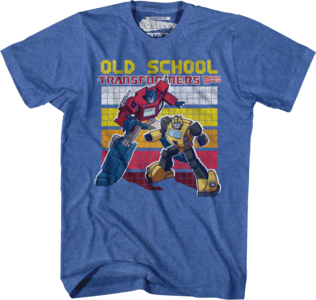 Old School Optimus Prime And Bumblebee Transformers T-Shirt product image 1