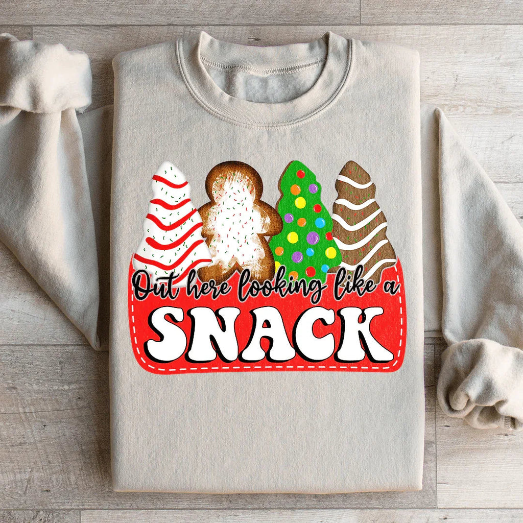 Out Here Looking Like A Snack Christmas Sweatshirt product image 4
