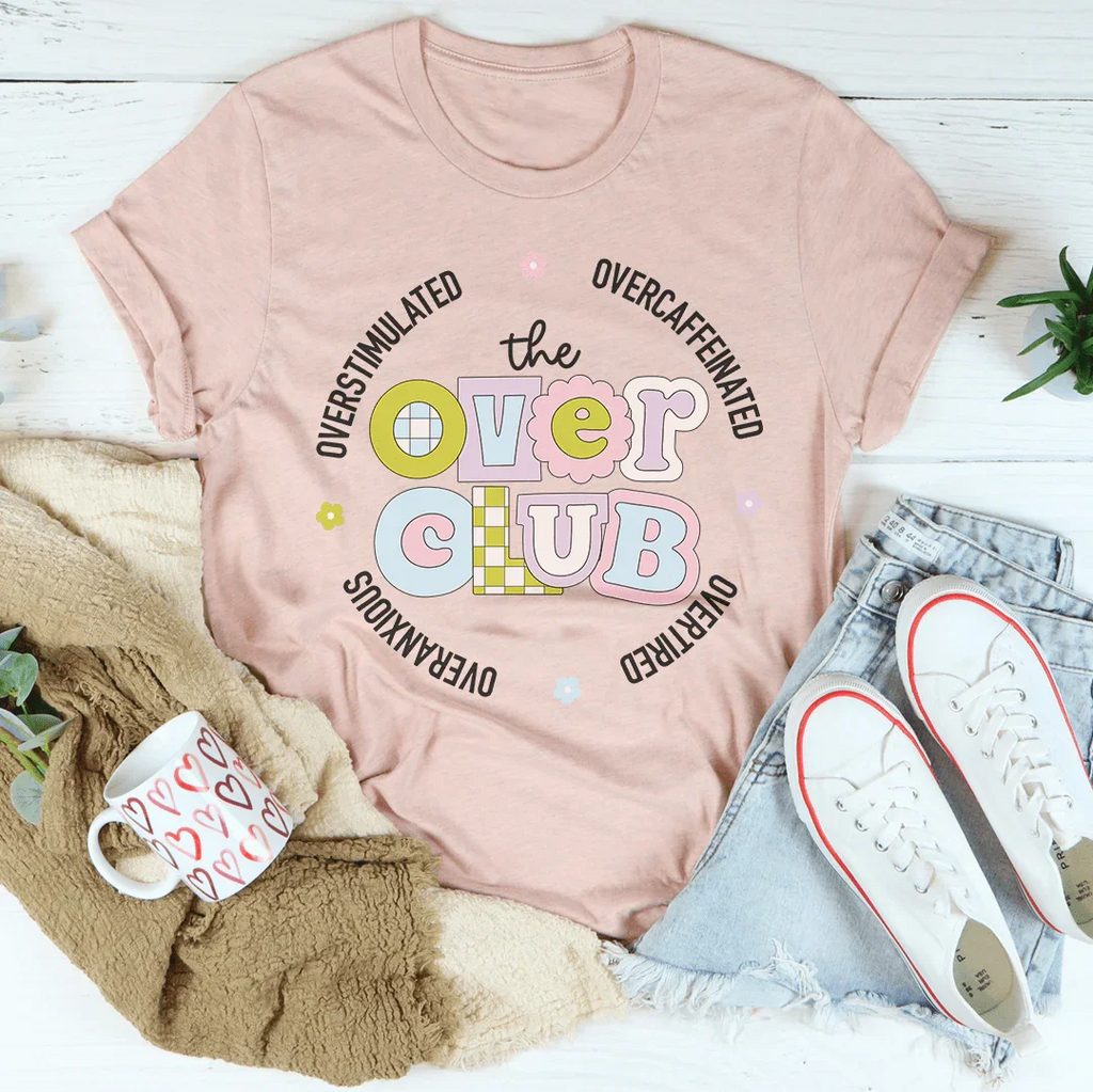 Overstimulated Overcaffeinated Overtired Overanxious Tee product image 2