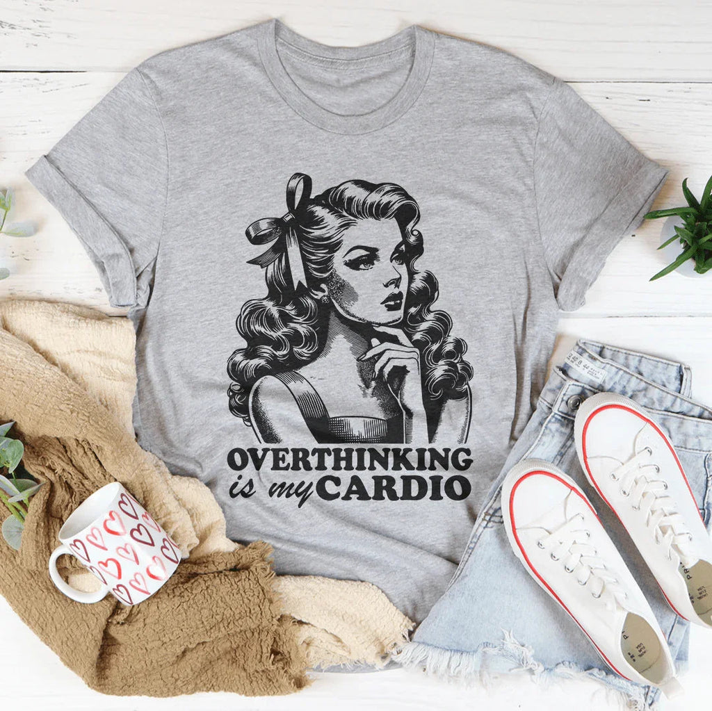 Relatable Mental Workout Top – "Overthinking Is My Cardio" product image 3
