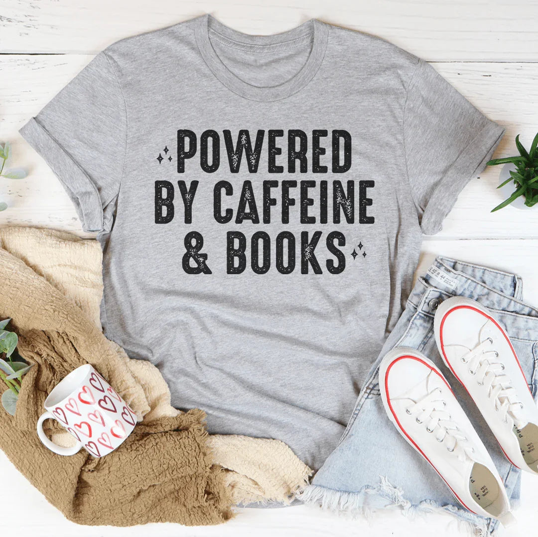 Powered By Caffeine & Books Tee product image 2