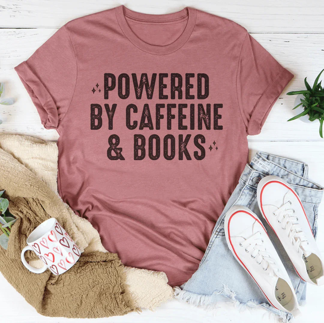 Powered By Caffeine & Books Tee product image 5