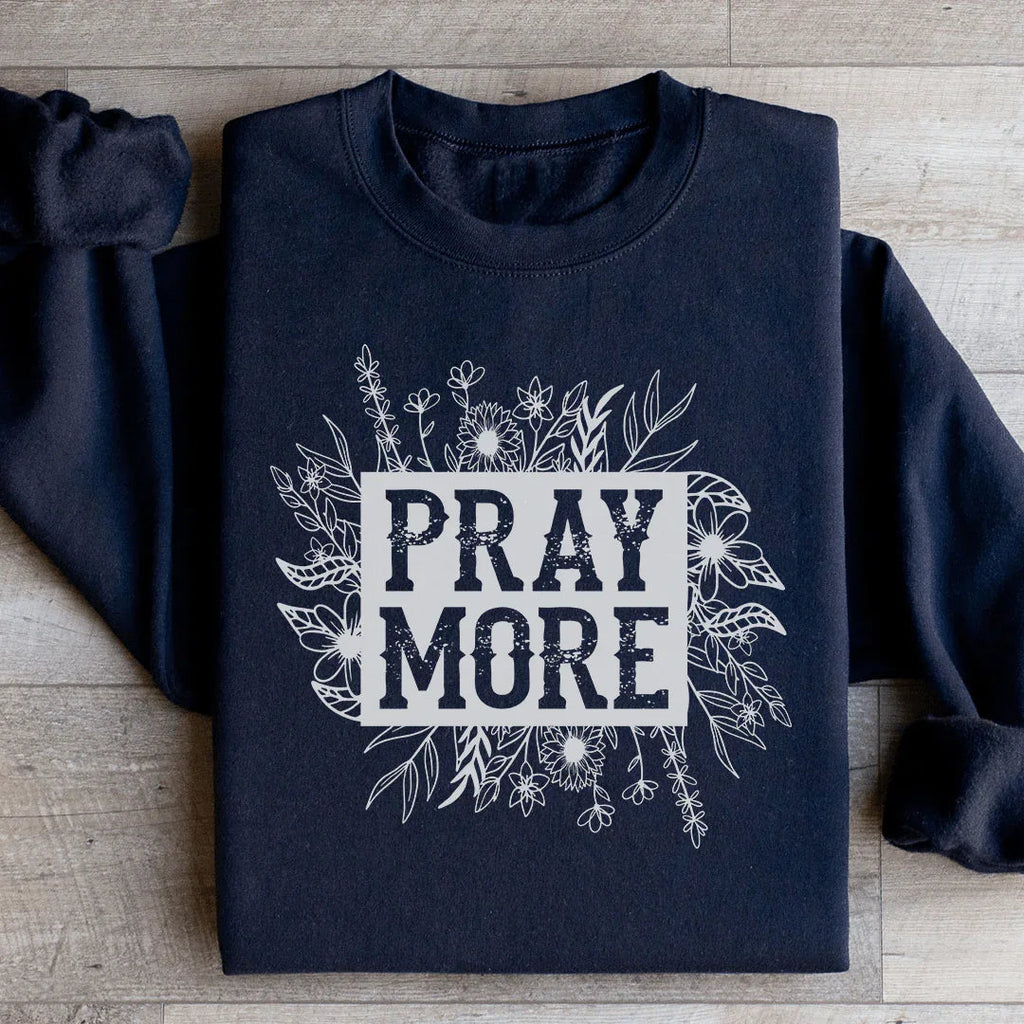 Pray More Floral Sweatshirt product image 1