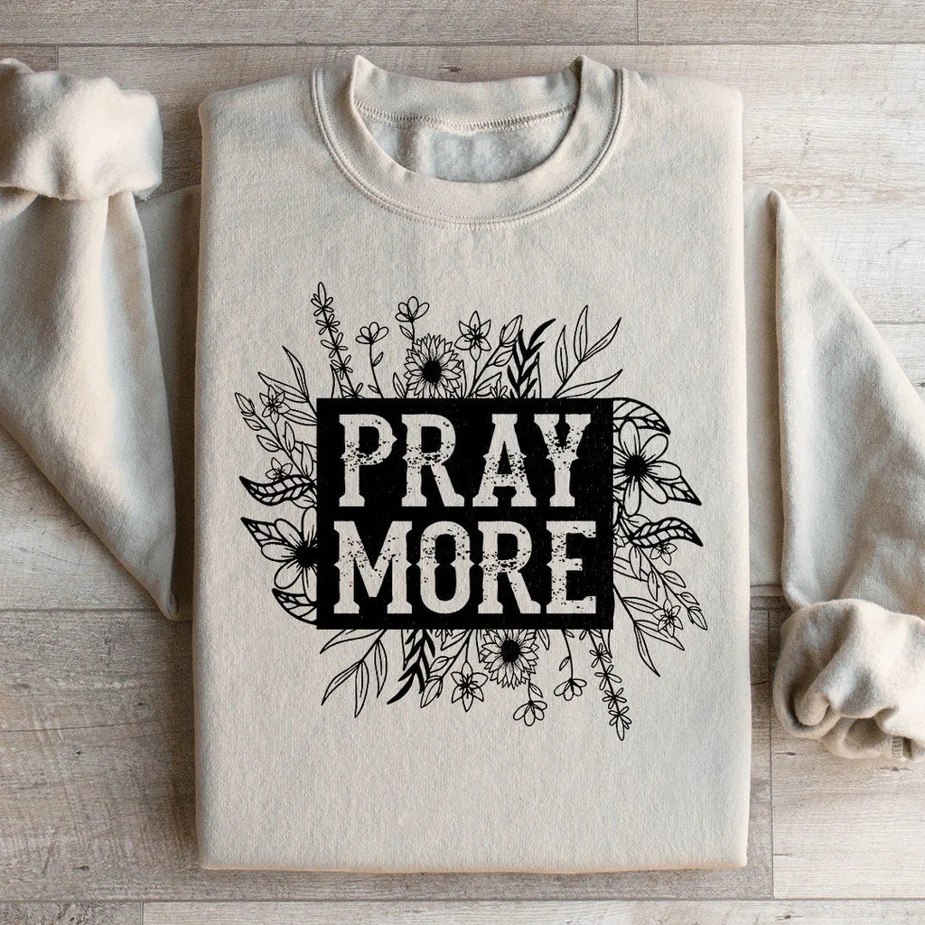Pray More Floral Sweatshirt product image 2