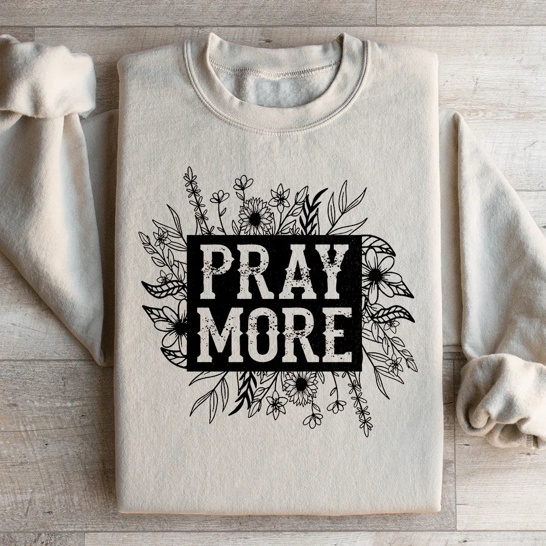 Pray More Floral Sweatshirt product image 2