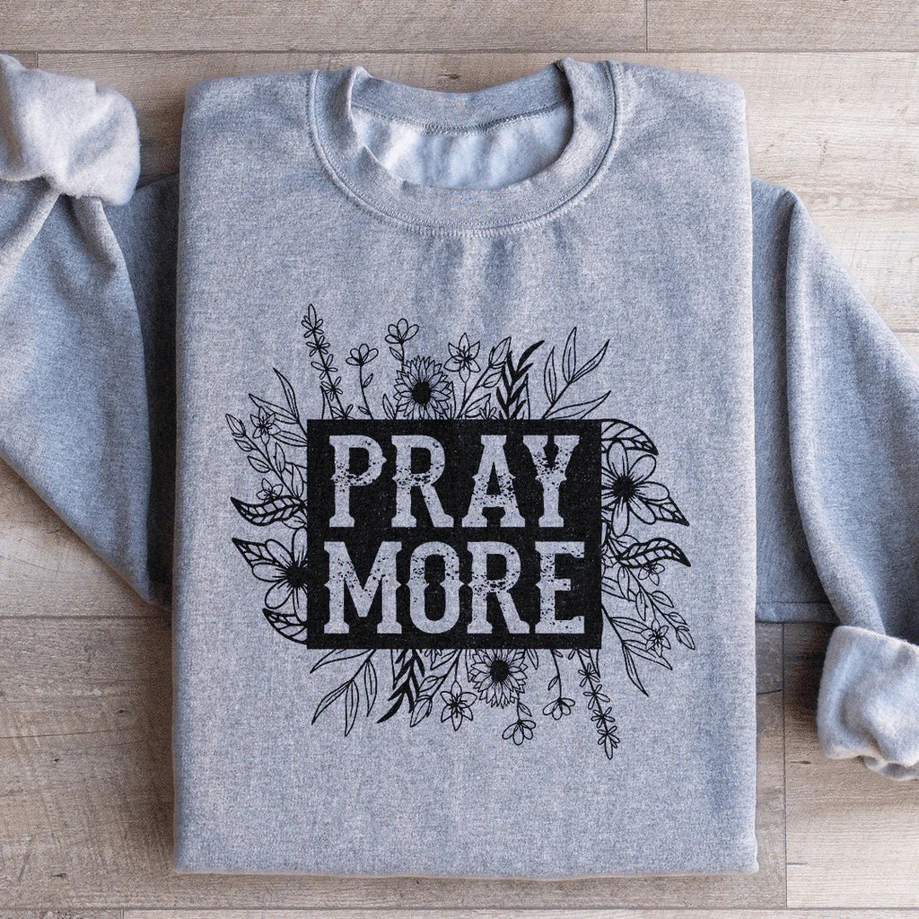 Pray More Floral Sweatshirt product image 3