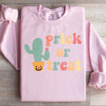 "Prick Or Treat" – Halloween Cactus Pun Cozy Sweatshirt product image 1