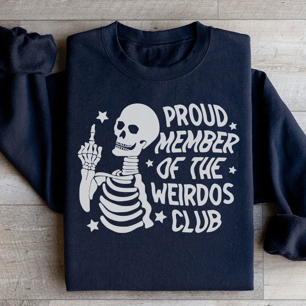 Sarcastic Skeleton Graphic Pullover – "Proud Member Of The product image 3