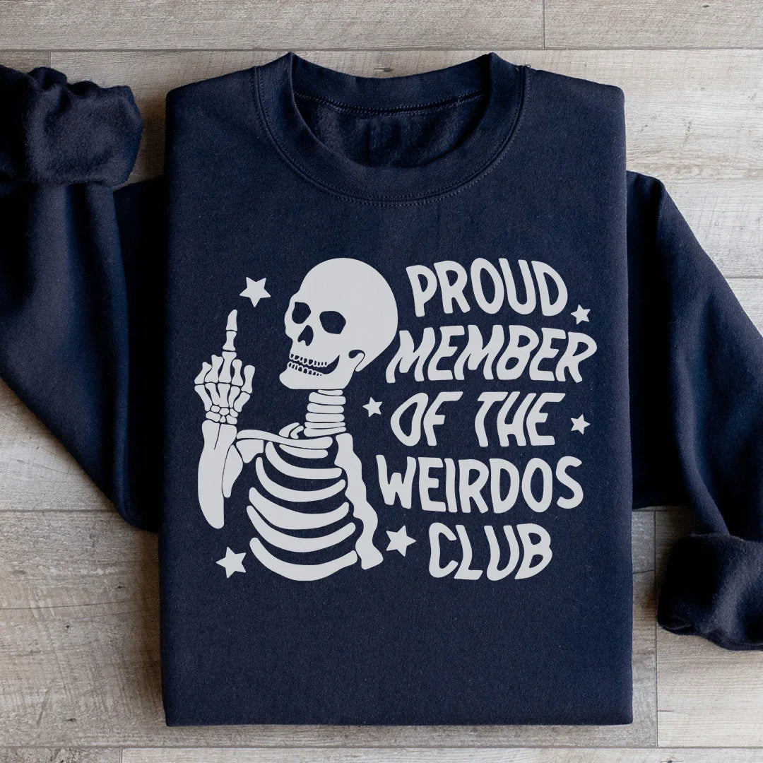 Sarcastic Skeleton Graphic Pullover – "Proud Member Of The product image 3