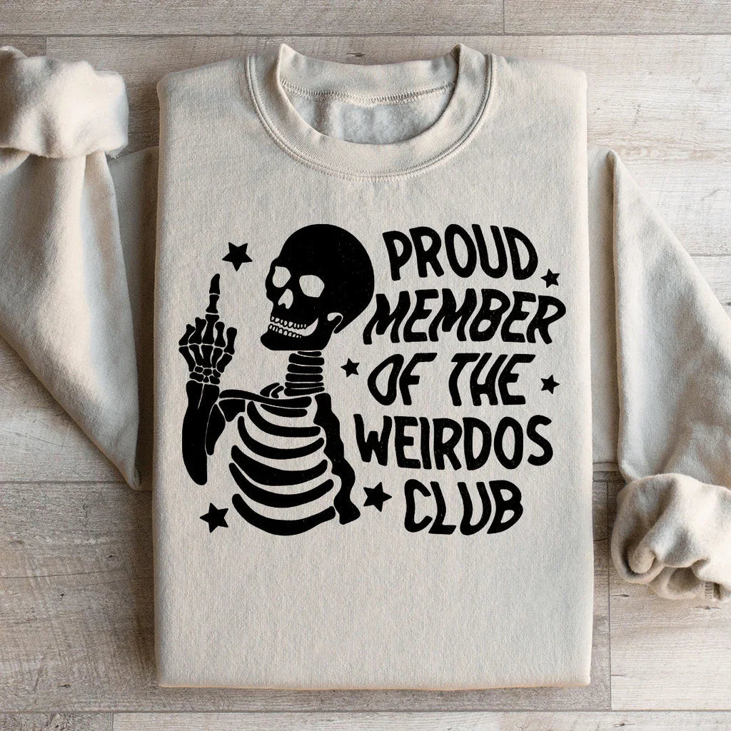 Sarcastic Skeleton Graphic Pullover – "Proud Member Of The product image 2