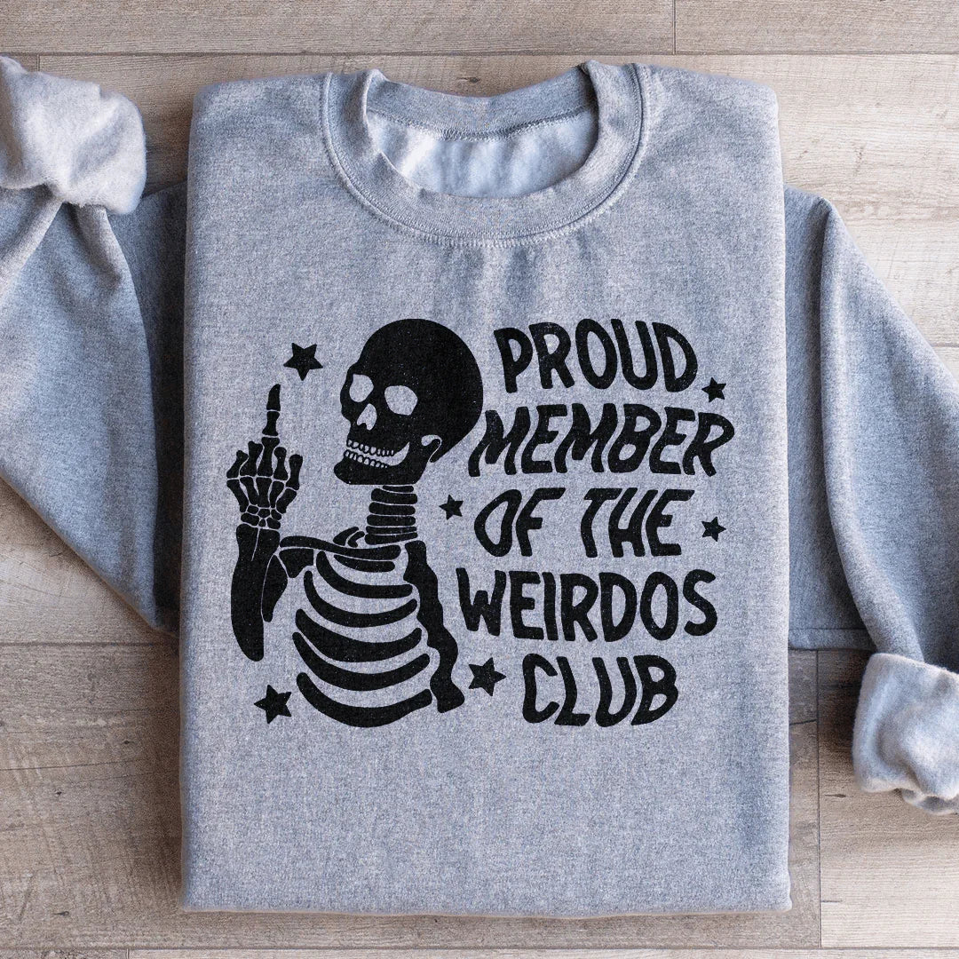 Sarcastic Skeleton Graphic Pullover – "Proud Member Of The product image 1