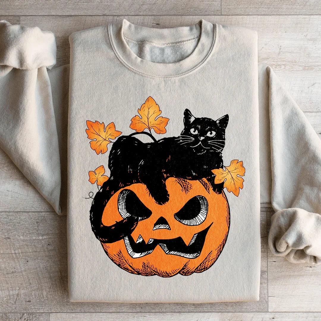 Cute Autumn Jack-O'-Lantern Graphic Sweatshirt – "Pumpkin product image 3