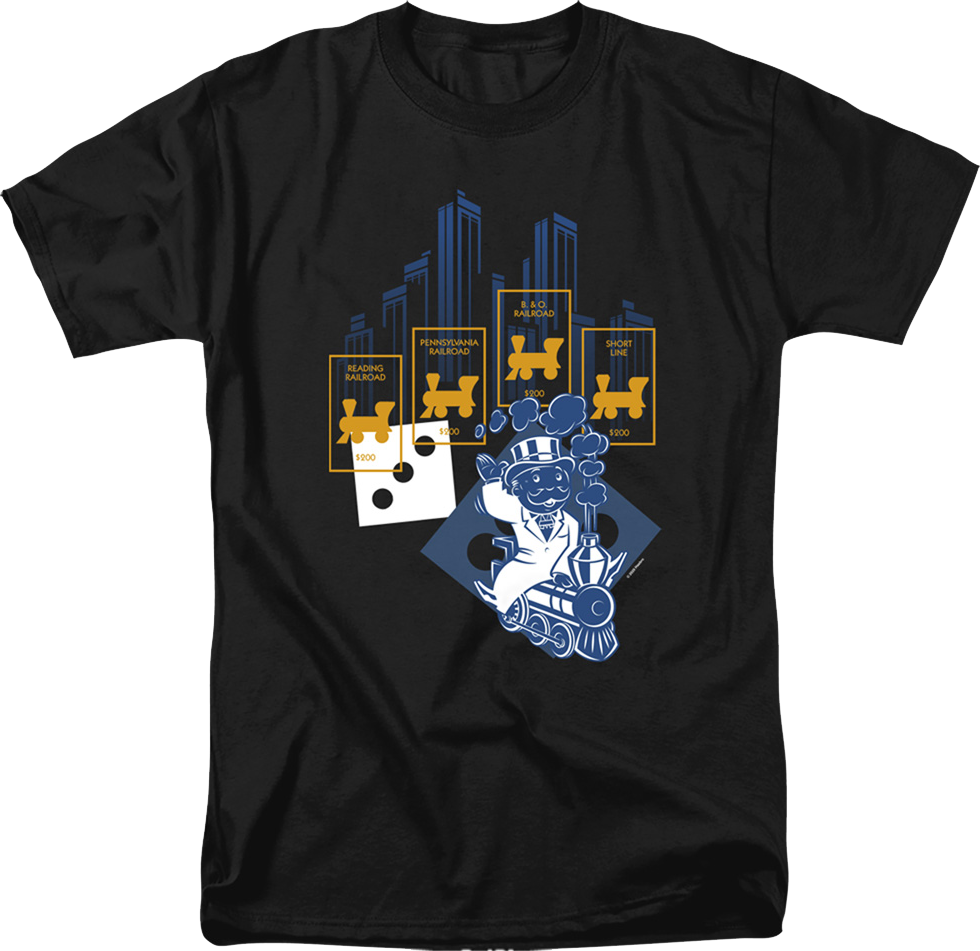 Railroads Monopoly T-Shirt product image 1