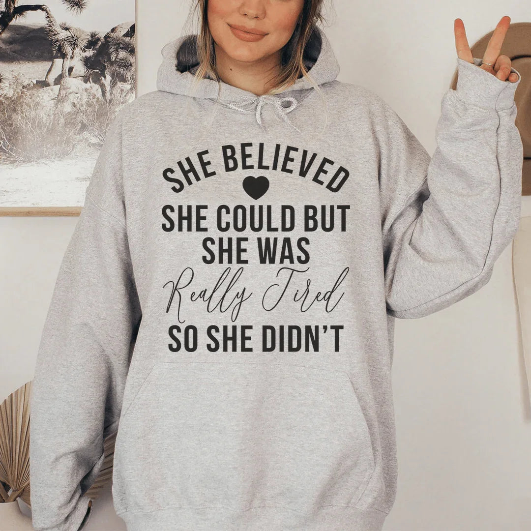She Believed Could Hoodie product image 2