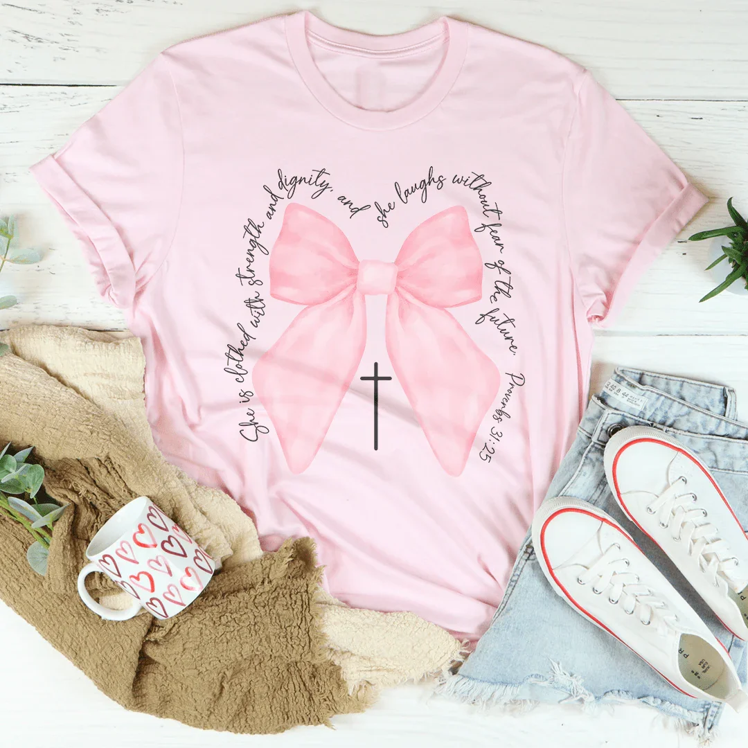 She Is Clothed With Strength And Dignity Tee product image 4
