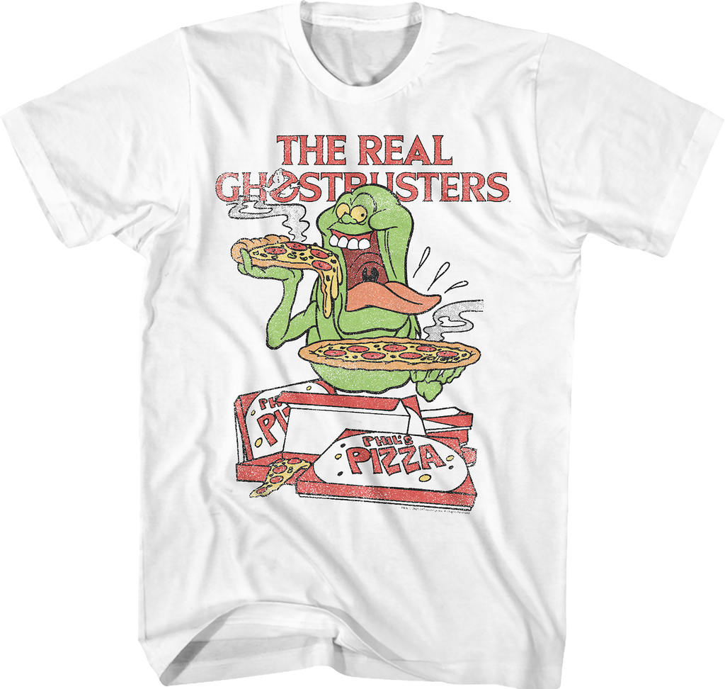 Slimer's Pizza Real Ghostbusters T-Shirt product image 1