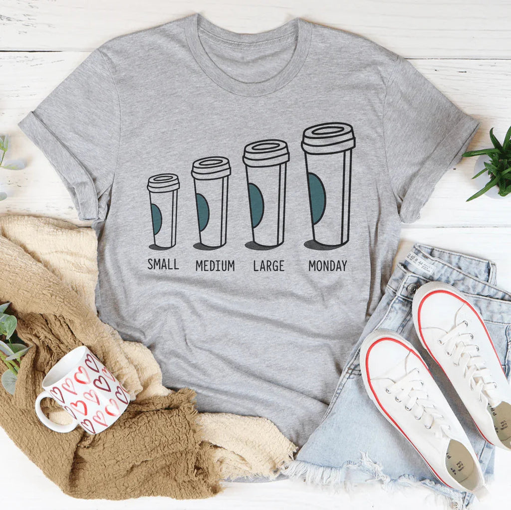 Small Medium Large Monday Tee product image 4