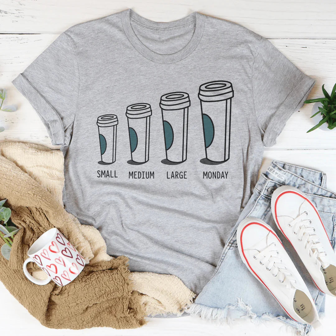 Small Medium Large Monday Tee product image 4