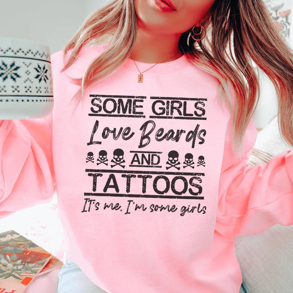 Some Girls Love Beards & Tattoos Sweatshirt product image 2