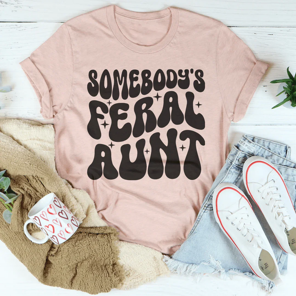 Wild & Sassy Aunt Graphic Top – "Somebody's Feral Funny Tee product image 2