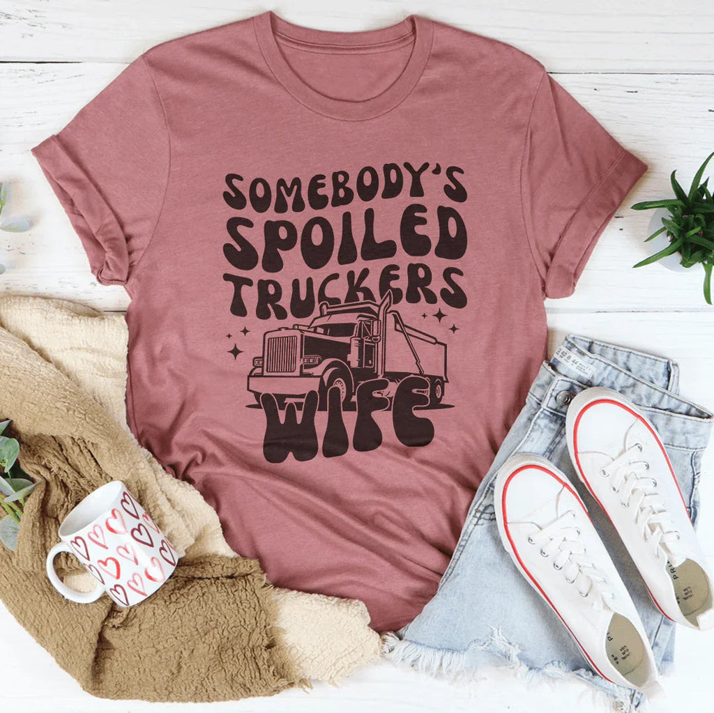 Somebody's Spoiled Truckers Wife Tee product image 4