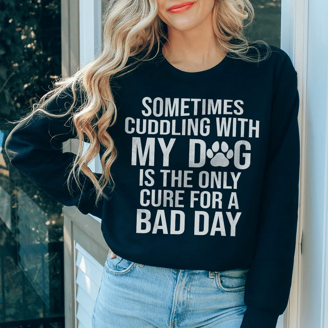 Sometimes Cuddling With My Dog Sweatshirt product image 2