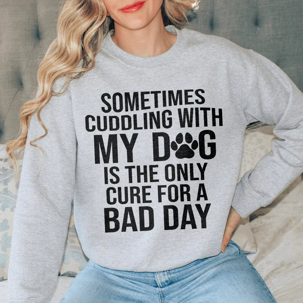 Sometimes Cuddling With My Dog Sweatshirt product image 3