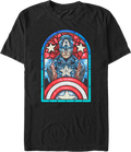 Stained Glass Captain America T-Shirt product image 1