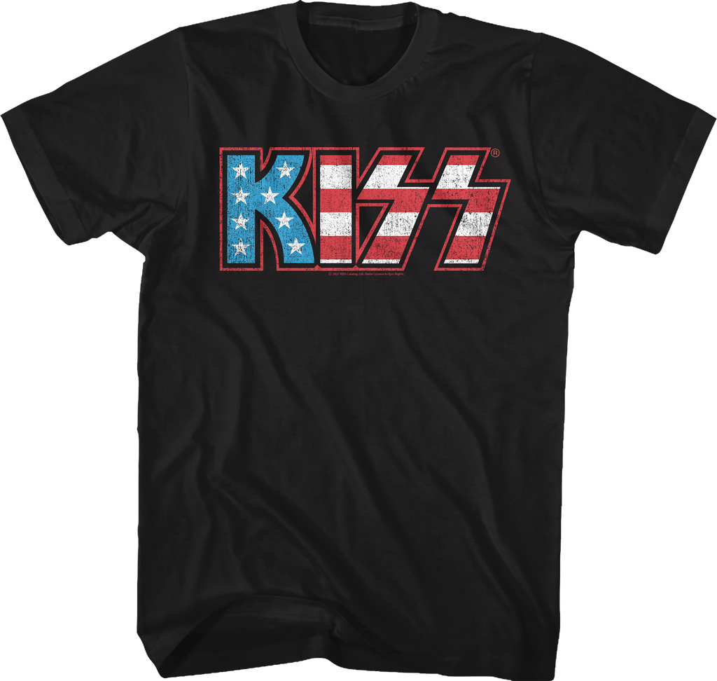 Stars And Stripes Logo KISS T-Shirt product image 1