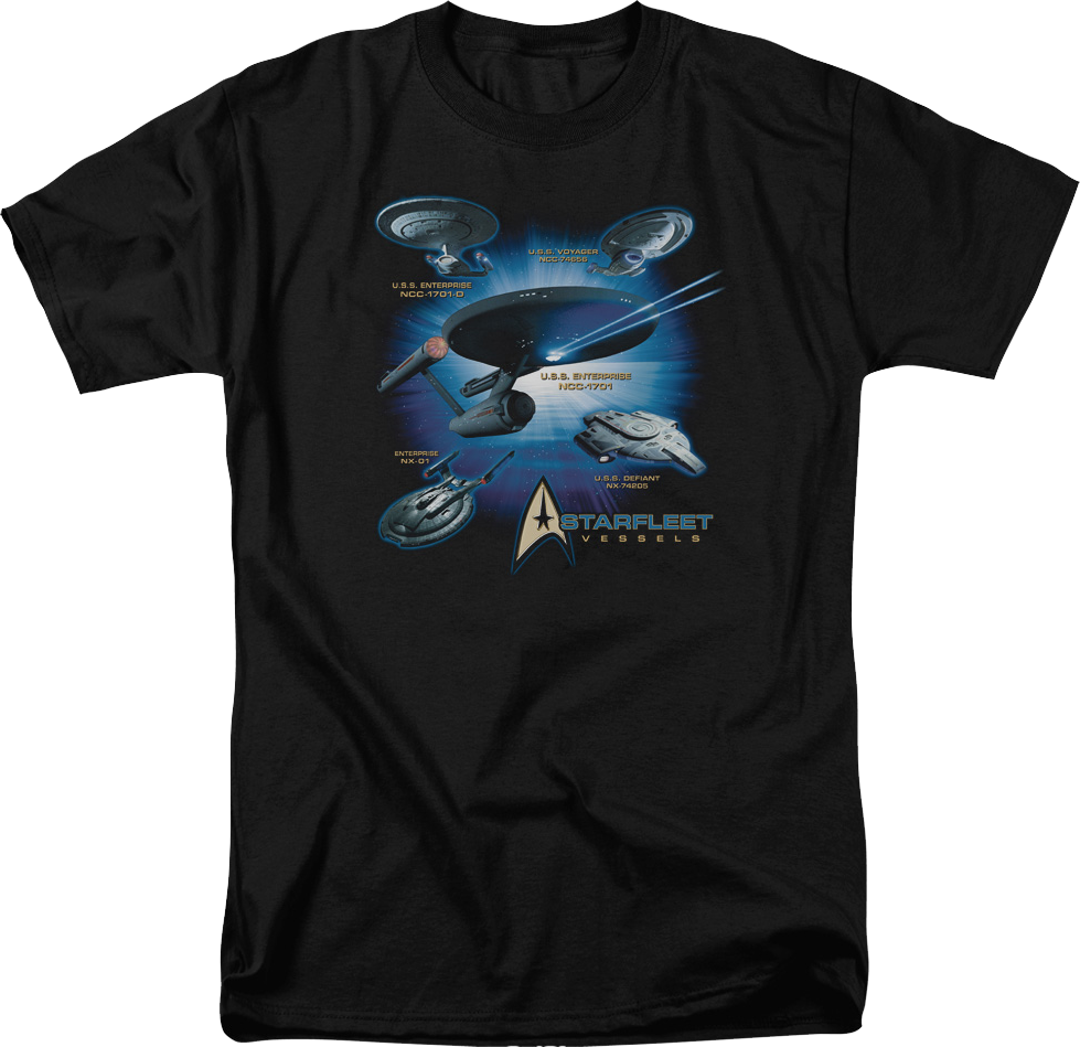 Starfleet Vessels Star Trek T-Shirt product image 1