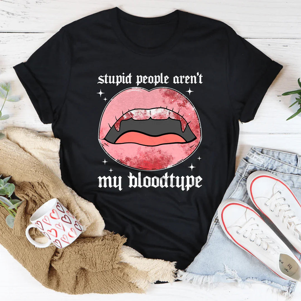 Stupid People Aren't My Bloodtype Tee product image 3