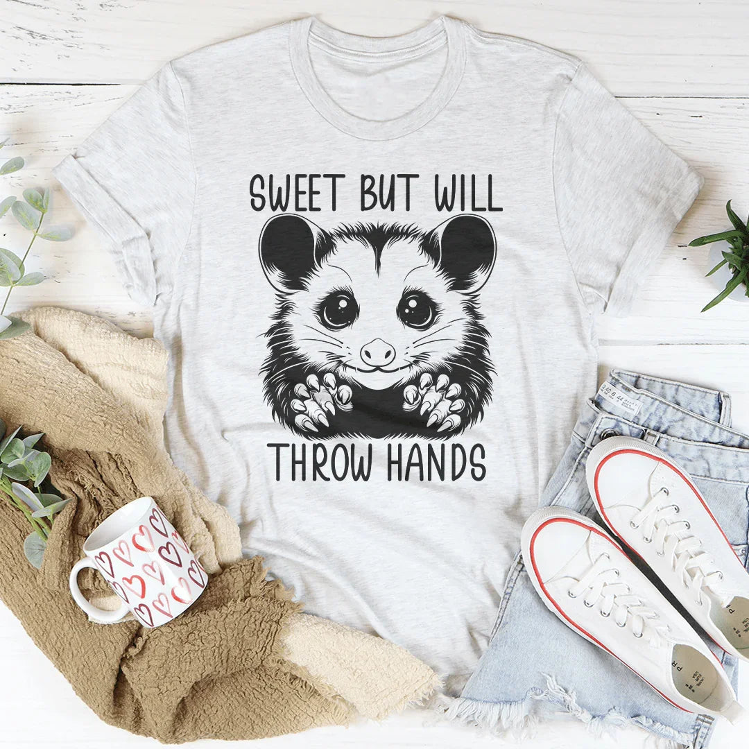 Sweet But Will Throw Hand Tee product image 3