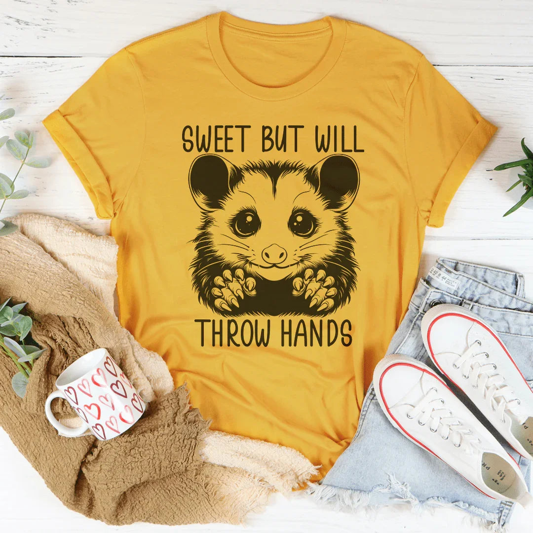 Sweet But Will Throw Hand Tee product image 1