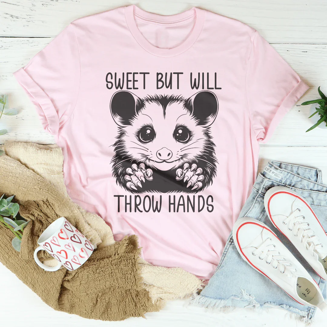 Sweet But Will Throw Hand Tee product image 2