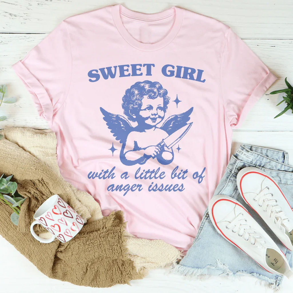 Sweet Girl With A Little Bit Of Anger Issues Tee product image 1