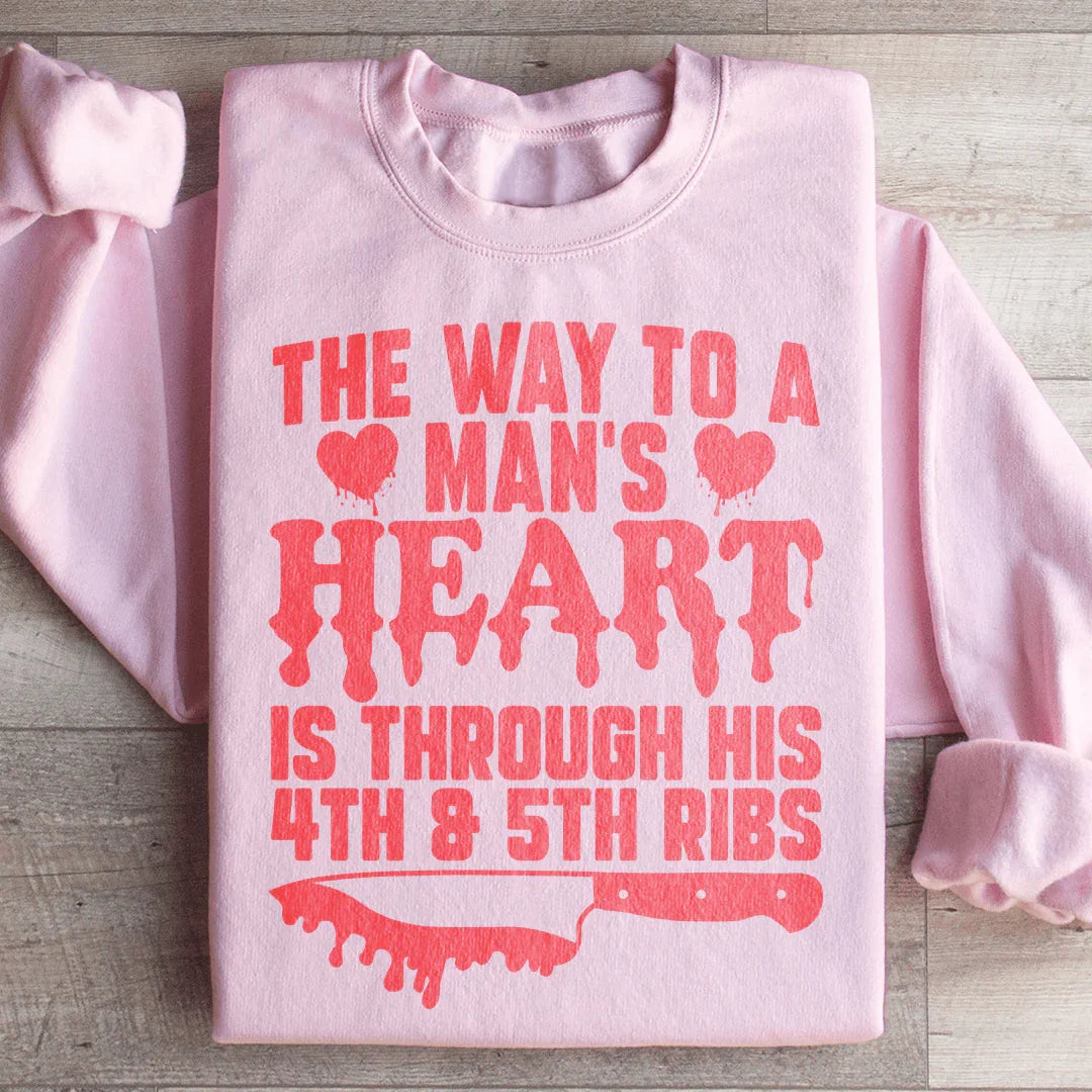 The Way To A Mans Heart Is Through His Ribs Sweatshirt product image 4