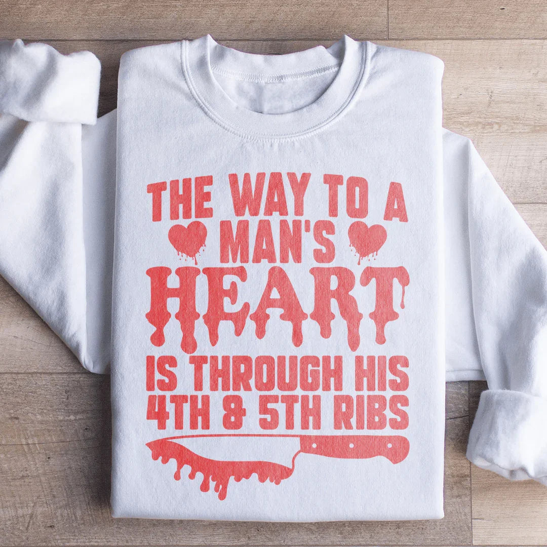 The Way To A Mans Heart Is Through His Ribs Sweatshirt product image 2