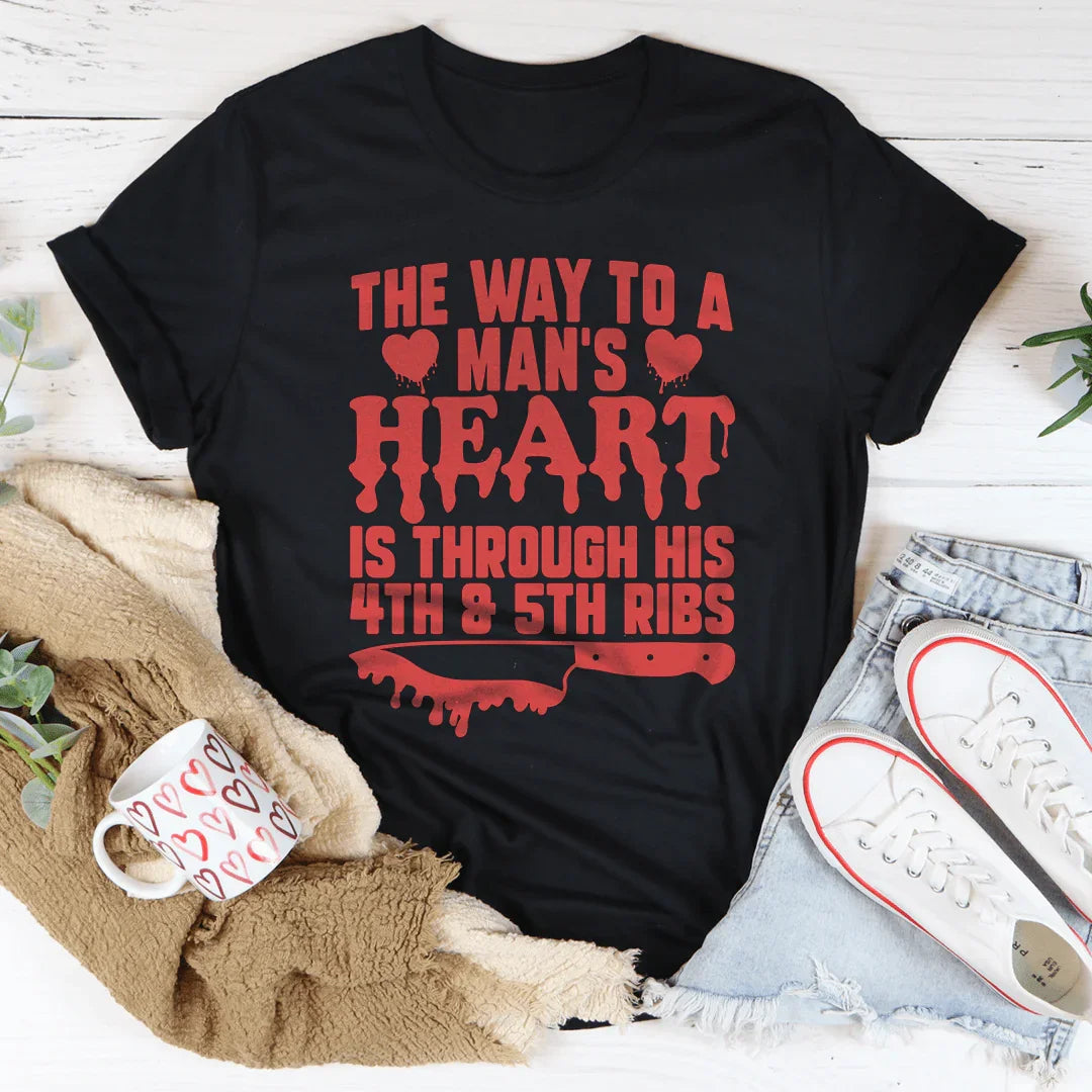 The Way To A Mans Heart Is Through His Ribs Tee product image 3