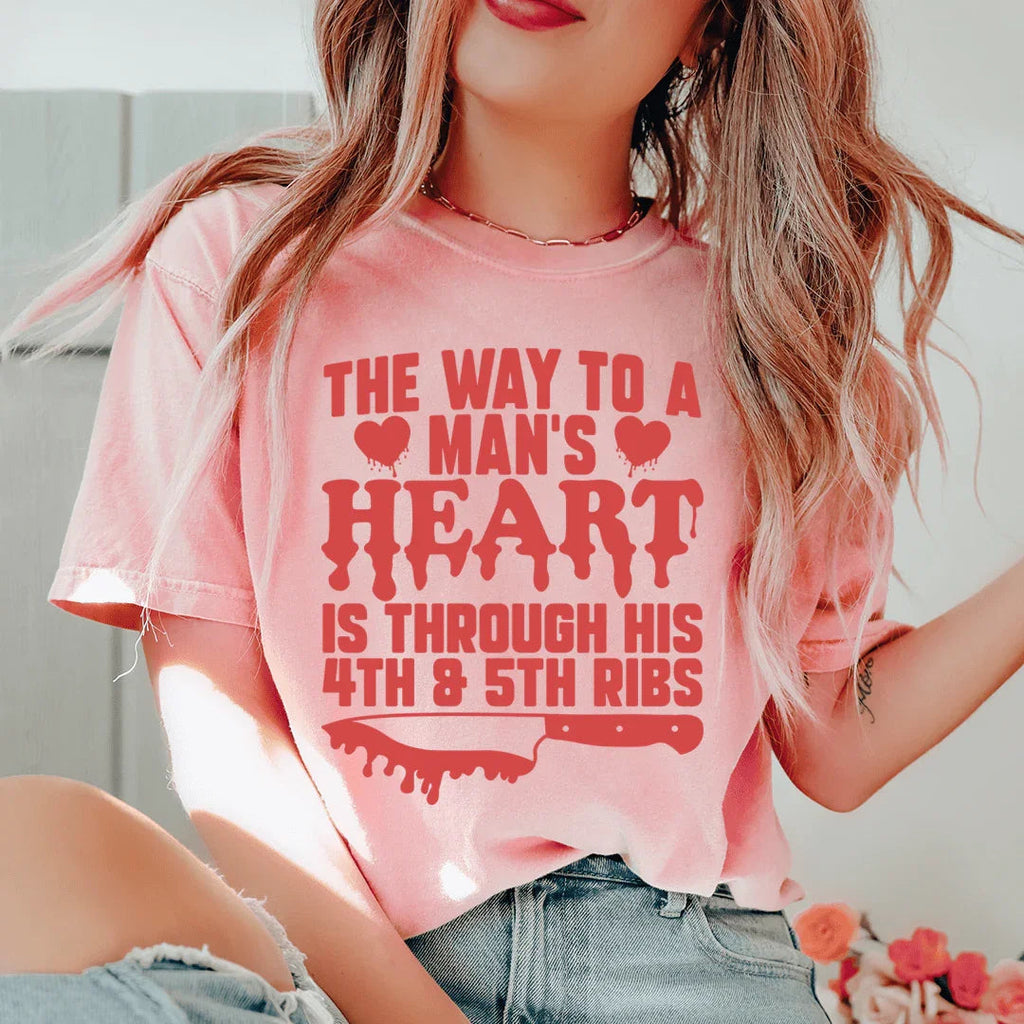 The Way To A Mans Heart Is Through His Ribs Tee product image 1