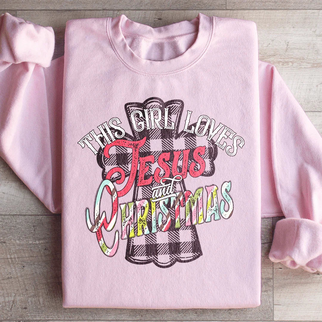This Girl Loves Jesus & Christmas Sweatshirt product image 2