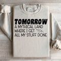 Relatable Procrastination Humor Sweatshirt – "Tomorrow A product image 1