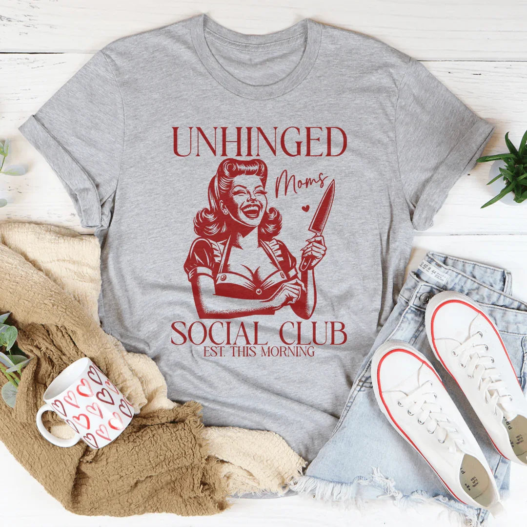 Unhinged Moms Social Club Tee product image 4