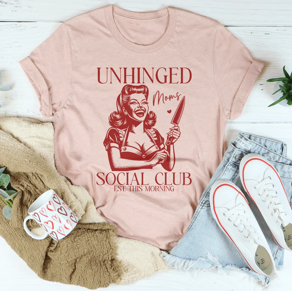 Unhinged Moms Social Club Tee product image 1
