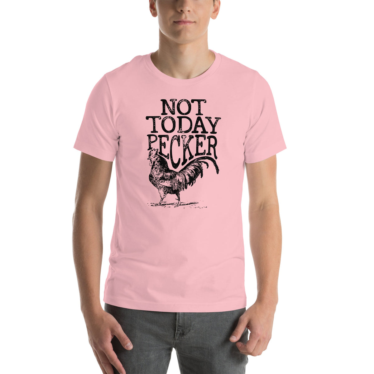 Rustic Country Humor Graphic Shirt – \"NOT TODAY PECKER\" product image 4
