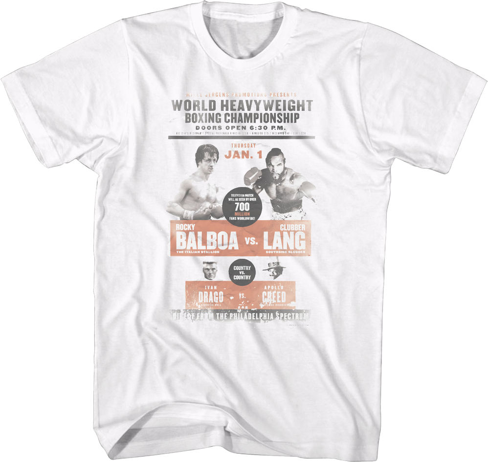 Vintage Boxing Poster Rocky T-Shirt