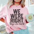 We Were Right Boys Are Dumb Tee product image 1