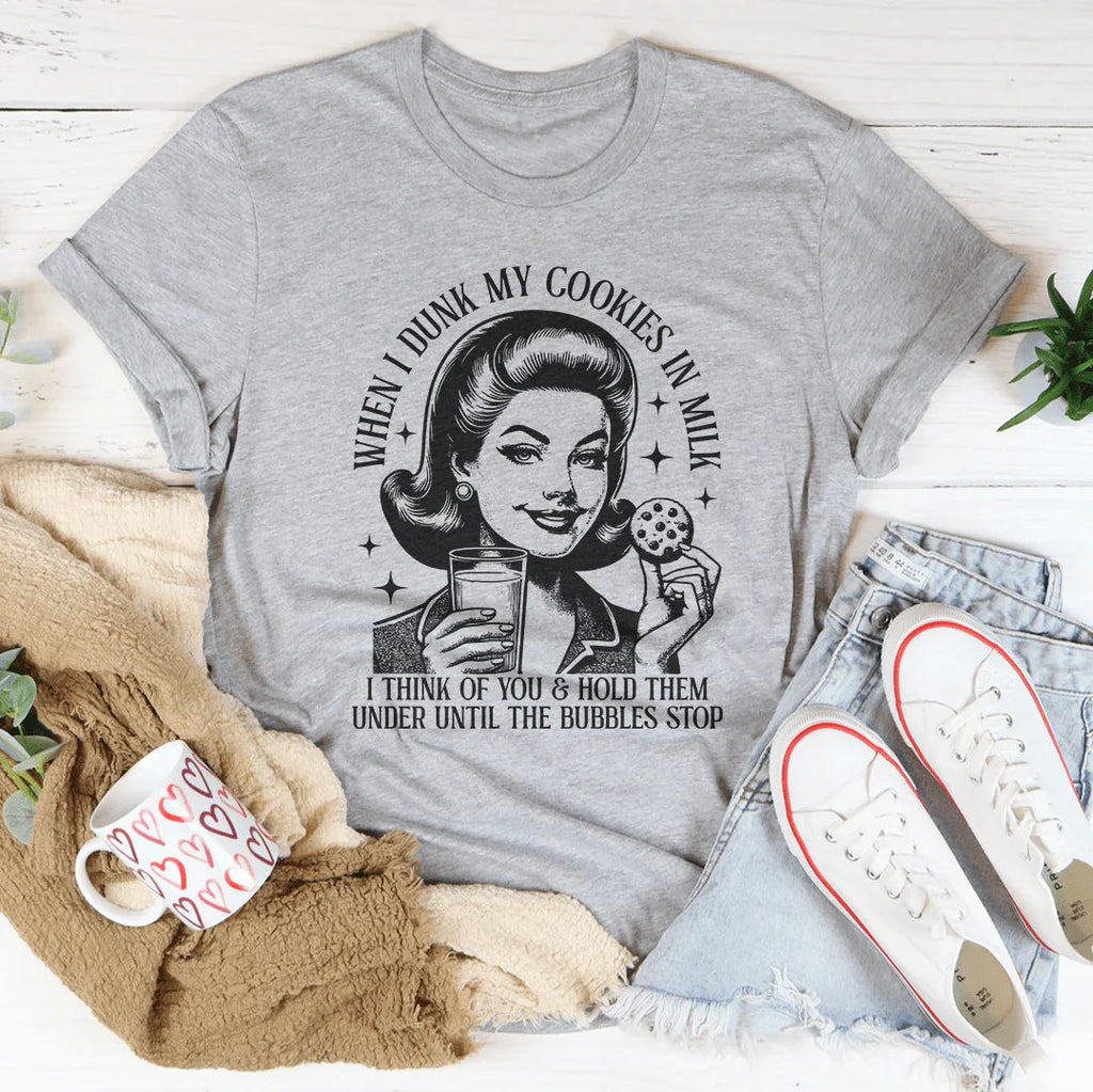 When I Dunk My Cookies In Milk I Think Of You Tee product image 2